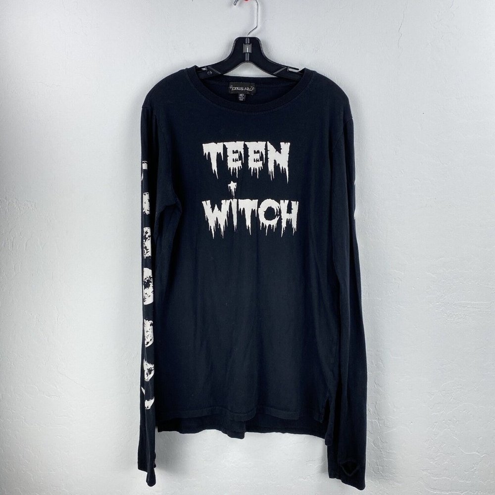 DOLLS Kill Shirt‎ Teen Witch Womens M Black Long Sleeve Tee Graphic